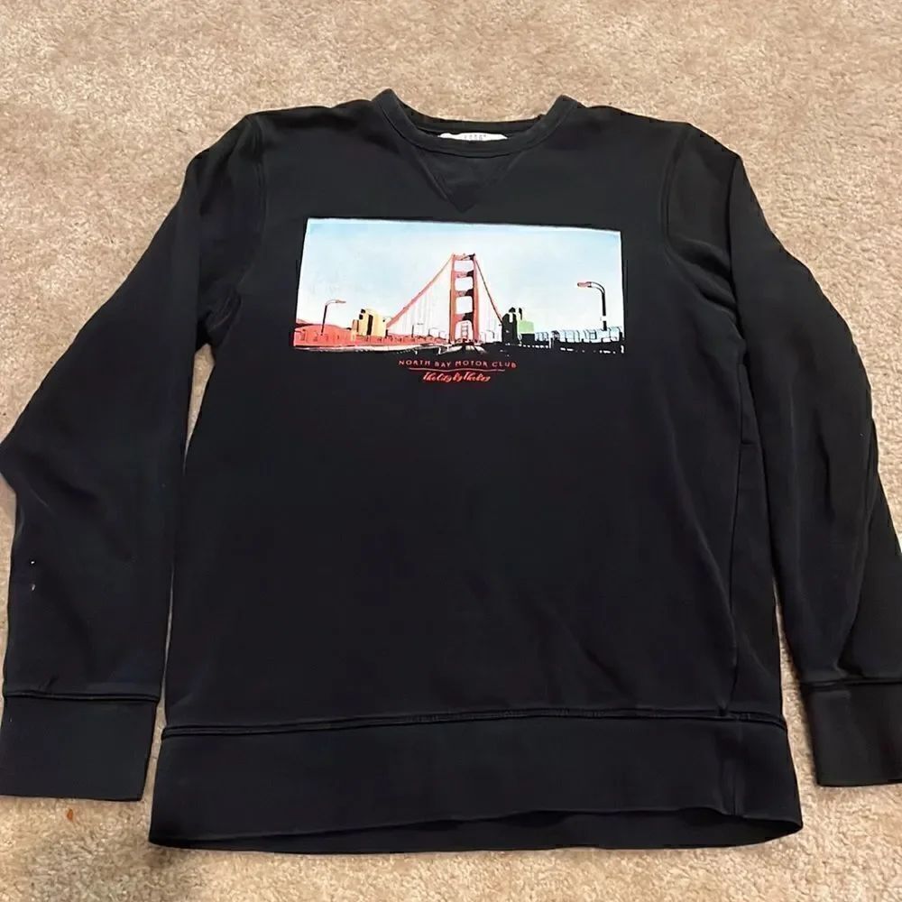 H&M “North Bay Motor Club” crewneck sweater, size Small